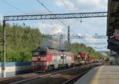 Тепловоз 2ТЭ116 базовой модификации с грузовым составом