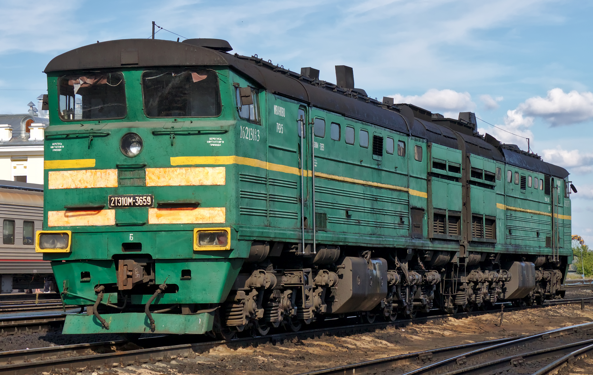 Тепловоз 2ТЭ10М-3659, станция Рыбинск