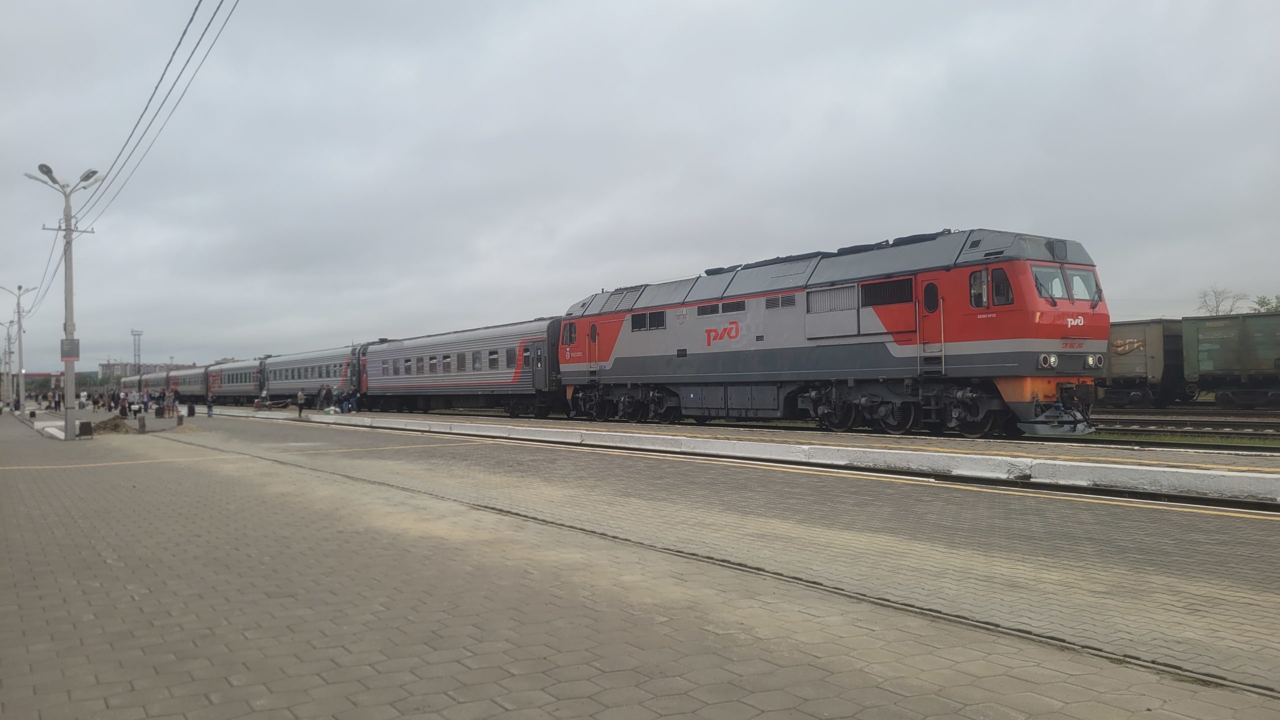 Тепловоз ТЭП70БС-283 на линии Белогорск — Благовещенск
