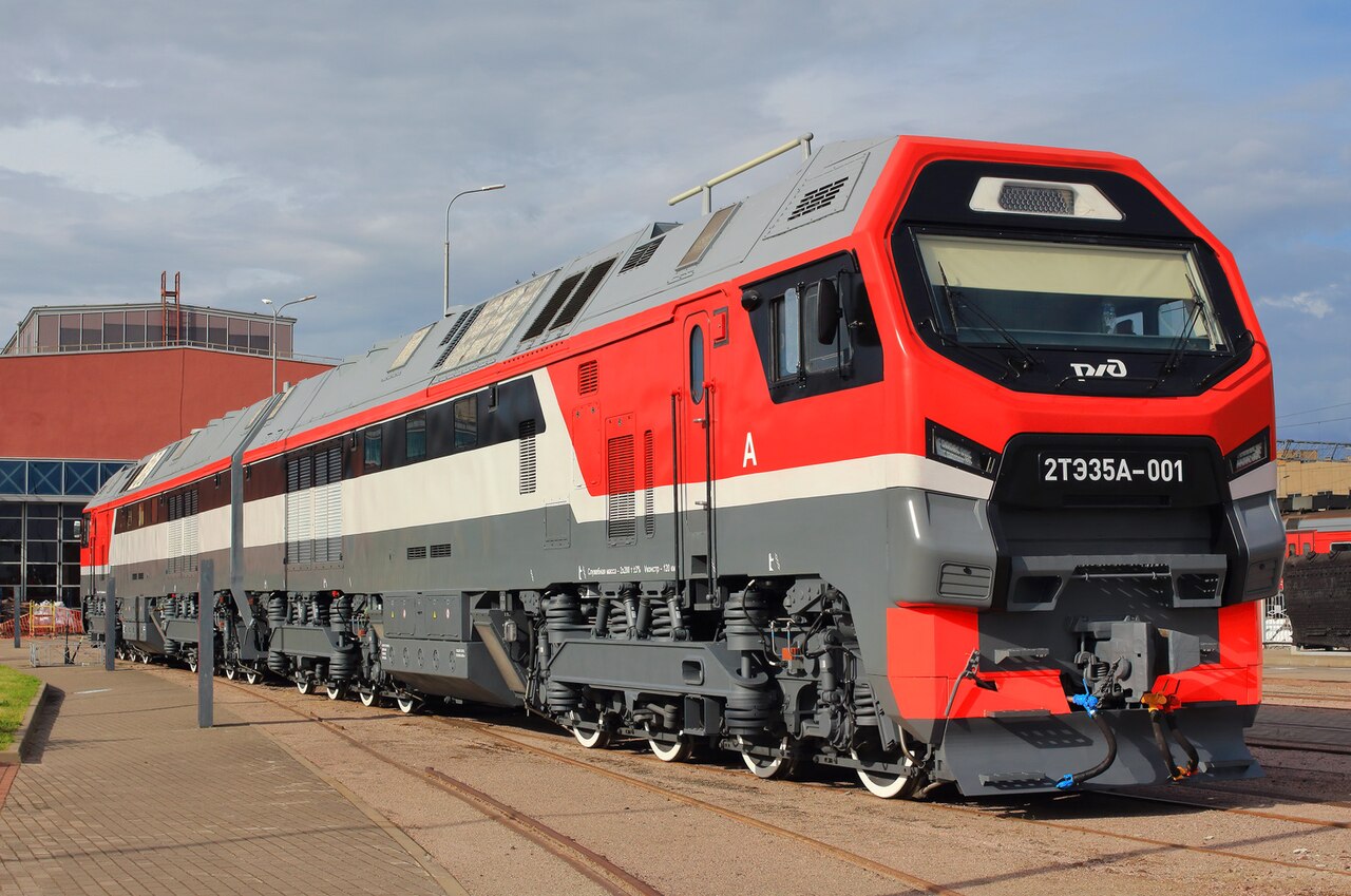 Тепловоз 2ТЭ35А-0001 в Музее железных дорог России